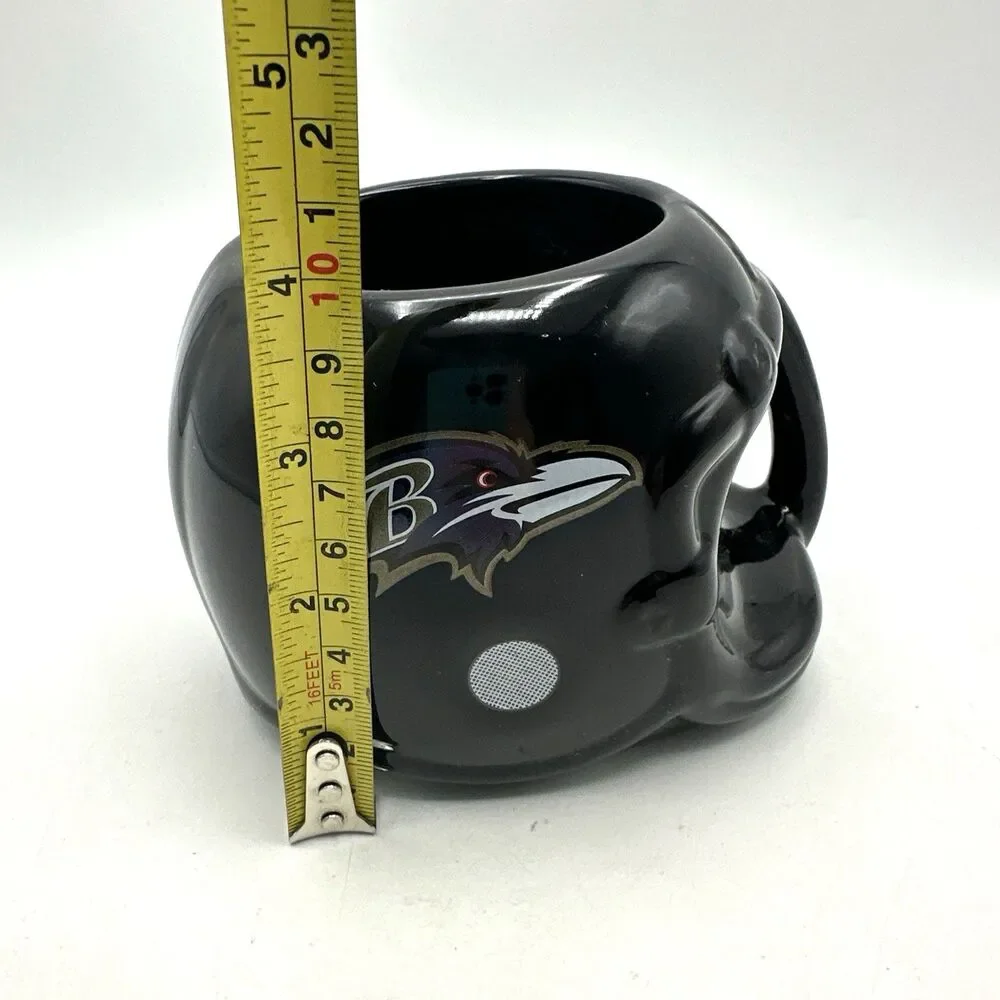 Baltimore Ravens Ceramic Helmet Planter, Caddy, Pencil Holder Black NEW